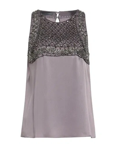 Alberta Ferretti Woman Top Lilac Size 6 Acetate, Silk In Multi