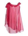Alberta Ferretti Woman Top Magenta Size Onesize Silk In Magenta