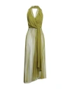 Alberta Ferretti Woman Top Military Green Size 8 Silk