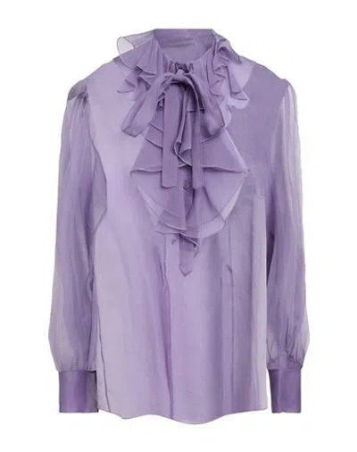 Alberta Ferretti Woman Top Purple Size 10 Silk