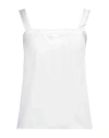 Alberta Ferretti Woman Top White Size 10 Acetate, Silk