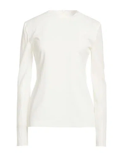 Alberta Ferretti Woman Top White Size 8 Silk, Elastane