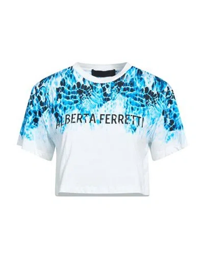 Alberta Ferretti Woman T-shirt Blue Size S Cotton In Multi