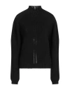Alberta Ferretti Woman Turtleneck Black Size 8 Virgin Wool In Black