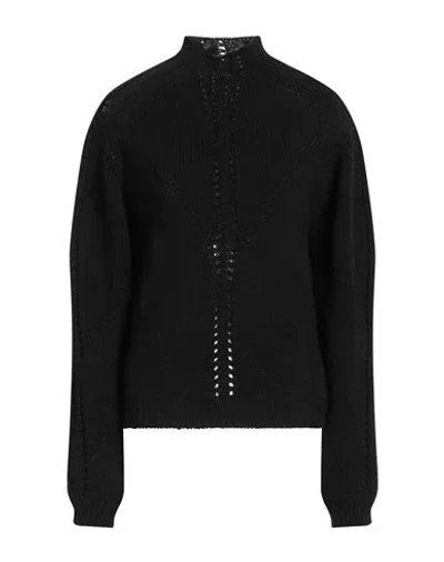 Alberta Ferretti Woman Turtleneck Black Size 8 Virgin Wool