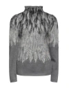 Alberta Ferretti Woman Turtleneck Grey Size 4 Virgin Wool, Mohair Wool, Polyamide