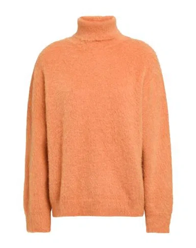 Alberta Ferretti Woman Turtleneck Orange Size 8 Mohair Wool, Polyamide, Virgin Wool