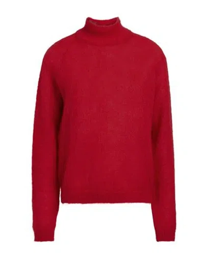 Alberta Ferretti Woman Turtleneck Red Size 4 Mohair Wool, Polyamide, Virgin Wool, Elastane