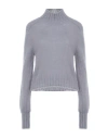 Alberta Ferretti Woman Turtleneck Slate Blue Size 8 Mohair Wool, Polyamide, Virgin Wool