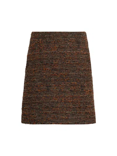 Alberta Ferretti Women's Bouclé Slim Miniskirt In Multi