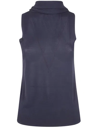 Alberta Ferretti Women Cape Shirt In Blue