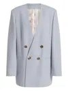 Alberta Ferretti Jacket Long Sleeves Padded Shoulders Buttons Lapels In Multi
