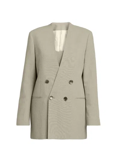 ALBERTA FERRETTI WOMEN'S DOUBLE-BREASTED OVERSIZED BLAZER