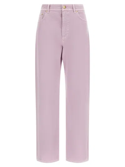 Alberta Ferretti Straight-leg Elya-cut Jeans In Purple