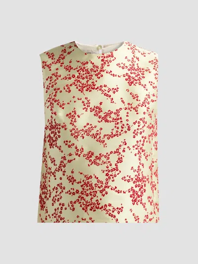 Alberta Ferretti Women's Flocked Floral Radzmir Blouse In Multi Green