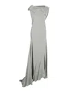 Alberta Ferretti Abito Raso Lucido In Green