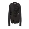 Alberta Ferretti Alberta Ferreti Sweater In Merino Wool With Floral Embroidery In Gray