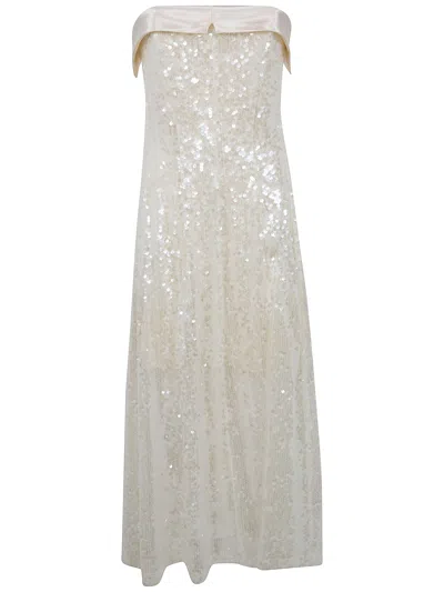 ALBERTA FERRETTI ALBERTA FERRETTI WOMEN MIDI SEQUINS DRESS