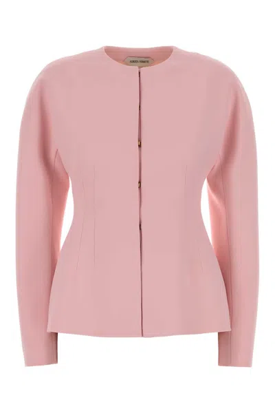 Alberta Ferretti Women Pink Crepe Blazer