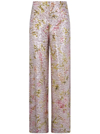 Alberta Ferretti Women Printed Sequins Wide Leg Trousers In Multi