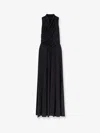 Alberta Ferretti Women Satin Long Dress In Black