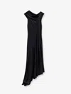 Alberta Ferretti Asymmetric-neck Maxi Dress In Black