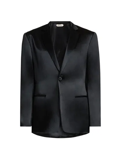 Alberta Ferretti Women's Satin Single-breasted Jacket In Black