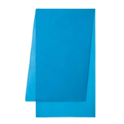 Alberta Ferretti Turquoise Silk Voile Stole In Blue