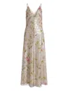Alberta Ferretti Printed Sequins Long Dress Clothing In Multi