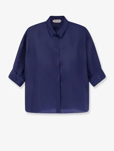 Alberta Ferretti Women Silk Shirt In Blue