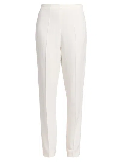 Alberta Ferretti Women's Stretch Crepe Slim-fit Trousers In White