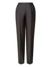 Alberta Ferretti Pressed-crease Trousers In Brown