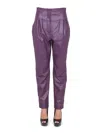 Alberta Ferretti Tassel Pants Ankle Length In Purple