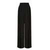 Alberta Ferretti Cady Stretch Wide Leg Trousers In Black