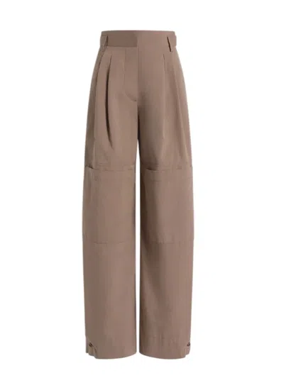Alberta Ferretti Women's Trousers  - Cotton Trousers Utility - Brown