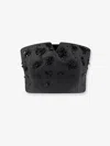 Alberta Ferretti Women Virgin Wool Top With Sequins In Black