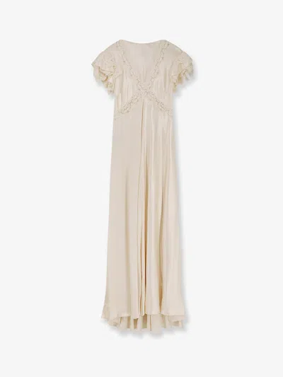 Alberta Ferretti Women Viscose Long Dress In Neutral
