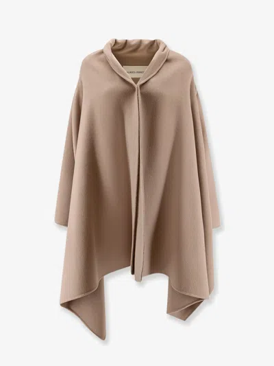 Alberta Ferretti Women Wool And Cashmere Cloth Coat In Brown