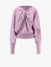 Alberta Ferretti Twist-neck Sweater In Purple