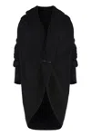Alberta Ferretti Wool And Cashmere Blend Cardigan In Black