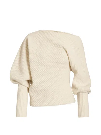 Alberta Ferretti Wool And Cashmere Sweater In White