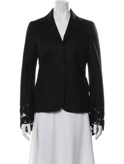 Pre-owned Alberta Ferretti Wool Blazer In Black
