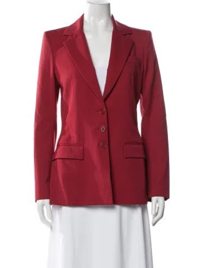 Pre-owned Alberta Ferretti Wool Blazer In Red