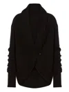 Alberta Ferretti Wool-blend Cardigan In Brown