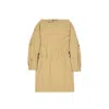 Alberta Ferretti Wool Blend Mini Dress In Beige
