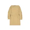 Alberta Ferretti Wool Blend Mini Dress In Neutrals