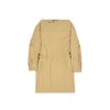 Alberta Ferretti Wool Blend Mini Dress In Brown