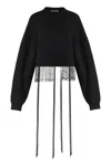 Alberta Ferretti Wool Blend Sweater In Black
