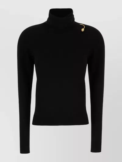 Alberta Ferretti Wool Blend Sweater Turtleneck Long Sleeves