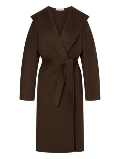 Alberta Ferretti Wool-cashmere Coat In Brown